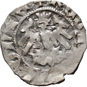 Władysław Jagiełło 1386-1434, półgrosz, Wschowa, sygnatura F‡