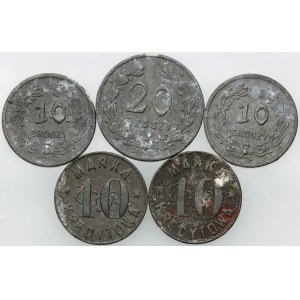 Poland, Military Cooperatives, set of tokens, (5 pieces)