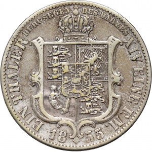 Germania, Hannover, Giorgio V, tallero 1855 B