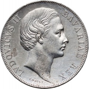 Germany, Bavaria, Ludwig II, Thaler ND (1865)