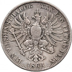 Germany, Prussia, Wilhelm I, Thaler 1866 A, Berlin