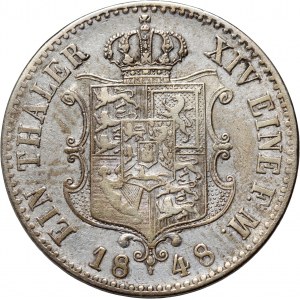 Germany, Hannover, Ernst August, Thaler 1848 A