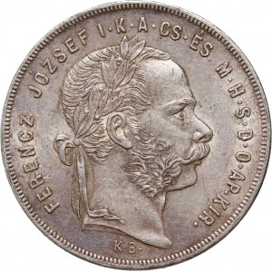 Hungary, Franz Joseph I, Forint 1876 KB, Kremnitz