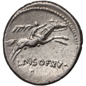 Roman Republic, L. Calpurnius Piso Frugi 90 BC, Denar, Rome