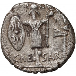Roman Republic, Julius Caesar 48 BC, Denar, travelling military mint