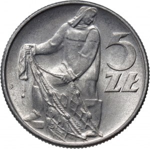 PRL, 5 zloty 1960, Rybak