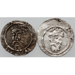 Schlesien, Sigismund von Luxemburg 1419-1437, Satz Halbmonde ohne Datum, Wrocław, (2 Stücke)