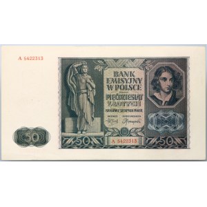 Generalne Gubernatorstwo, 50 złotych 1.08.1941, seria A