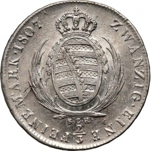 Germany, Saxony, Friedrich August III, 2/3 Thaler 1807 SGH, Dresden