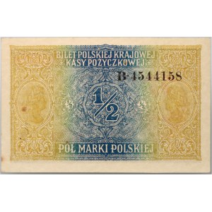 Generalne Gubernatorstwo, 1/2 marki polskiej 9.12.1916, Generał, seria B