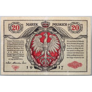 Generalgouvernement, 20 polnische Mark 9.12.1916, General, Serie A