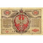 Generalgouvernement, 20 polnische Mark 9.12.1916, General, Serie A