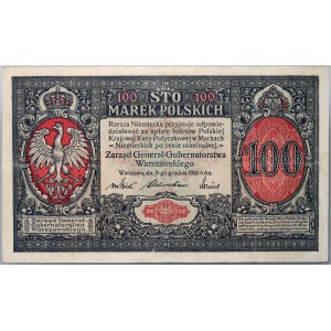 Generalne Gubernatorstwo, 100 marek 9.12.1916, Generał, seria A