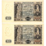 II RP, set of 20 zloty banknotes 11.11.1936, AS series, (2 pieces)