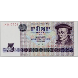 Germany, DDR, 5 Mark 1975, IH series