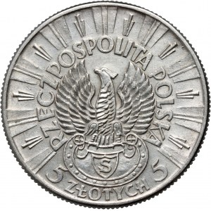 II RP, 5 złotych 1934, Warszawa, Józef Piłsudski, Orzeł Strzelecki