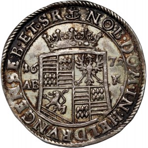 Germany, Mansfeld-Bornstedt, 1/3 Thaler 1672 ABK