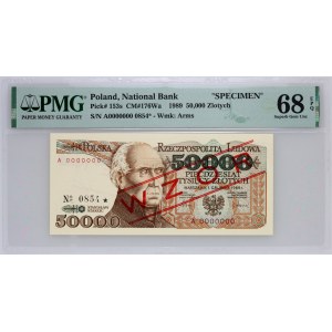 PRL, 50000 złotych 1.12.1989, WZÓR, No. 0854, seria A