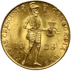 Netherlands, Wilhelmina, Ducat 1928