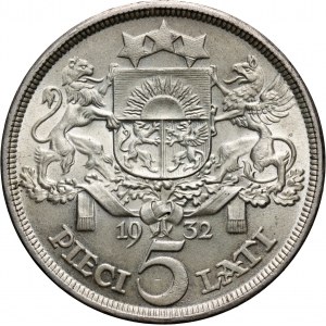 Latvia, 5 Lats 1932