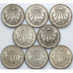 Mexico, set of coins from 1924-1943, (8 pieces)