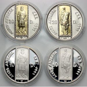 Andorra, set of coins from 1994-1995, (4 pieces)