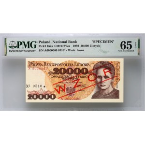 PRL, 20000 złotych 1.02.1989, WZÓR, No. 0510, seria A