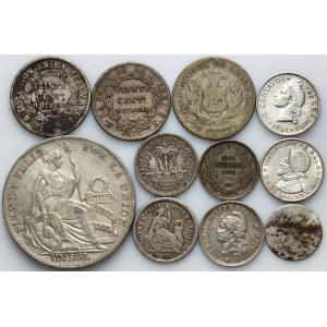 World, set of coins from 1860-1961, (11 pieces)