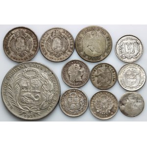 World, set of coins from 1860-1961, (11 pieces)