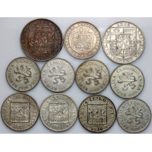 Czechoslovakia, set of coins from 1928-1934, (11 pieces)