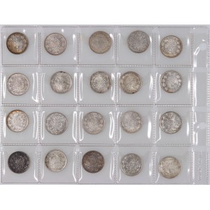 Germany, set of 1/2 Mark from 1913-1919, various mints, (20 pieces)