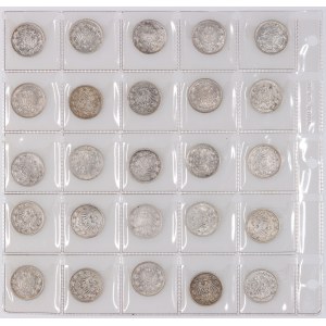 Germany, 1/2 Mark set from 1905-1912, various mints, (25 pieces)