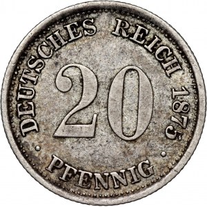 Germany, Wilhelm I, 20 Pfennig 1875 H, Darmstadt