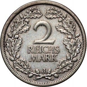 Germany, Weimar Republic, 2 Mark 1927 J, Stuttgart