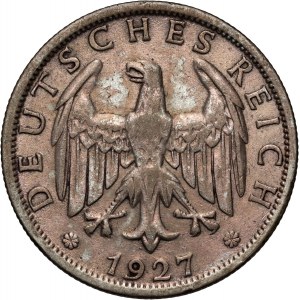Germany, Weimar Republic, 2 Mark 1927 J, Stuttgart