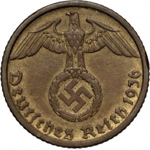 Germany, Third Reich, 5 Pfennig 1936 G, Karlsruhe