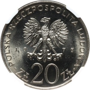 PRL, 20 złotych 1975, Międzynarodowy Rok Kobiet, DESTRUKT, MINT ERROR