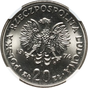 PRL, 20 złotych 1974, Marceli Nowotko, ODMIANA