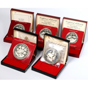Bahamas, set of coins from 1973-1977, (5 pieces)