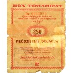 PRL, bon towarowy 50 dolarów, Pekao, 1.01.1960, seria Dc, FAŁSZERSWO