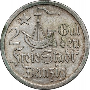Wolne Miasto Gdańsk, 2 guldeny 1923, Utrecht, Koga