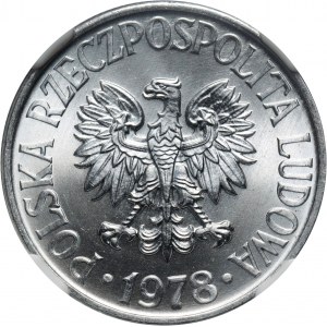 PRL, 50 groszy 1978, sans marque de fabrique