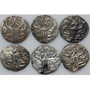 Bulgaria, Ivan Alexander 1331-1371 and Michael Asen IV 1322-1355, set of Gros, (6 pieces)