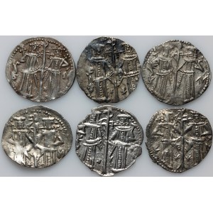 Bulgaria, Ivan Alexander 1331-1371 and Michael Asen IV 1322-1355, set of Gros, (6 pieces)