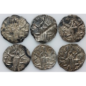 Bulgaria, Ivan Alexander 1331-1371 and Michael Asen IV 1322-1355, set of Gros, (6 pieces)