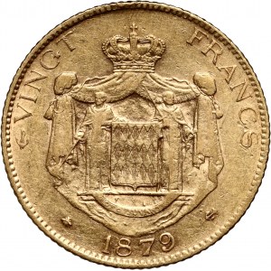 Monako, Karol III, 20 frankov 1879 A, Paríž