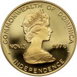 Dominica, Elizabeth II, 300 Dollars 1979 CHI, Valcambi SA, Balerna, John Paul II