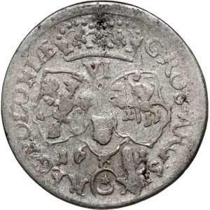 Jan III Sobieski, szóstak 1681 TLB, Kraków, litera C pod tarczami