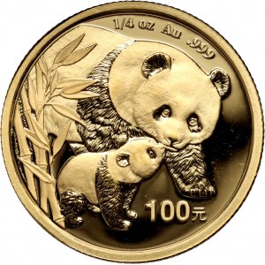 Čína, 100 juanů 2004, Panda 1/4 Oz