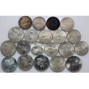 Austria, set of silver coins from 1958-1973, (20 pieces)